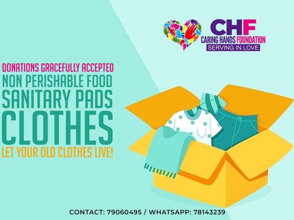Clothes, Sanitary Pads and Food Parcels Donation project